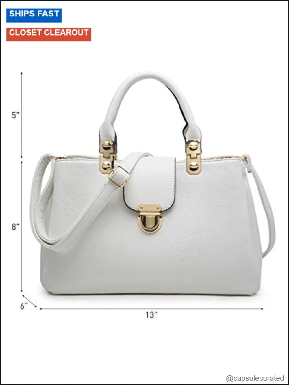 Satchel Handbag Vegan Leather Top Handle Tote Shoulder Bag